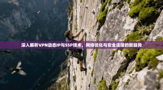 深入解析VPN动态IP与SSP技术，网络优化与安全连接的新趋势