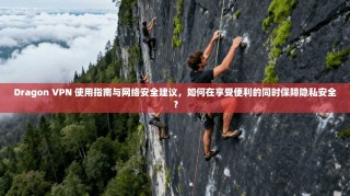 Dragon VPN 使用指南与网络安全建议，如何在享受便利的同时保障隐私安全？