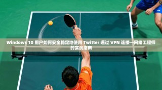 Windows 10 用户如何安全稳定地使用 Twitter 通过 VPN 连接—网络工程师的实战指南