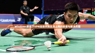 Windows系统下VPN连接失败无法上网的排查与解决方案