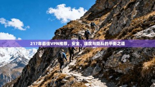 217年最佳VPN推荐，安全、速度与隐私的平衡之道