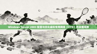 Windows Server 2003 配置与优化虚拟专用网络（VPN）的全面指南