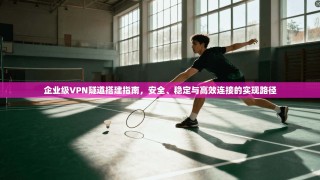 企业级VPN隧道搭建指南，安全、稳定与高效连接的实现路径