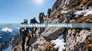 企业VPN账号管理策略，安全与效率的平衡之道