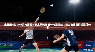 企业级A类VPN架构部署与安全策略详解—构建高效、安全的集团网络通信体系